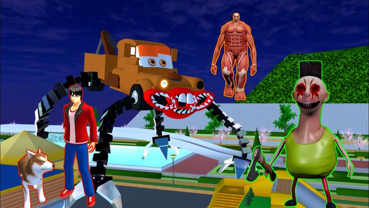 YUTA MIO PANICS CCTV RECORDS Zombie Monster Hamood Habibi attacks SakuraCity😱SAKURA SCHOOL SIMULATOR