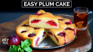 Easy plum cake recipe - Coffee (tea) cake with plums - Plum torte - Tart with plums - كيكة الفواكه