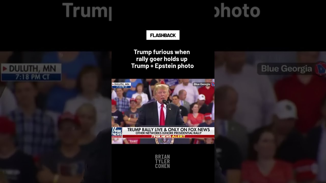 FLASHBACK Trump FREAKS OUT When Epstein Photo Appears At His Rally