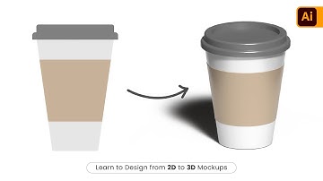 3D Coffee Cup Mockup Design in Adobe Illustrator | Step by Step Tutorial | in Hindi and English