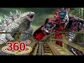 360  vr epic godzilla vs mecha godzilla vs monster roller coaster