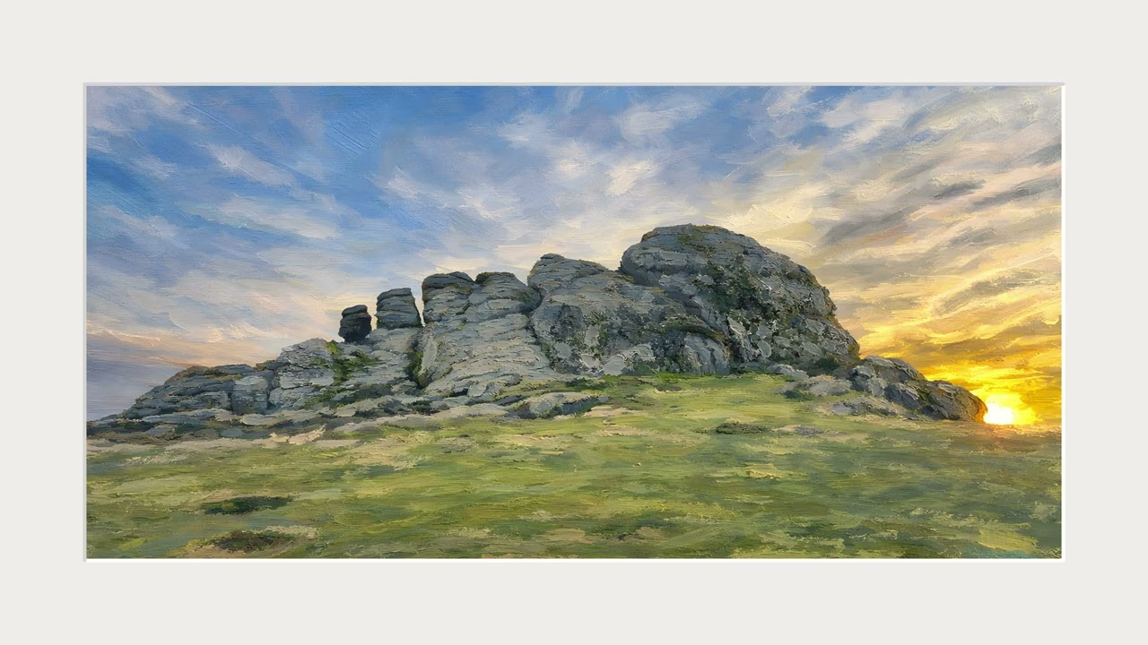 Devon Granite Tors (White frame) | Timeless 4K Frame TV Art (2 Hours)