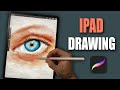 DRAWING REALISTIC EYE ON IPAD (#Shorts)