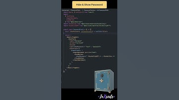 Hide & Show Password | ReactJS 🔑 #shorts #short #reactjs #trending