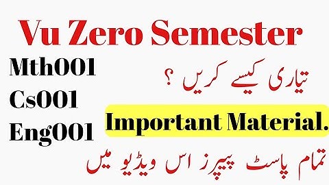 Special video for Zero Semester Students, Mth001 ,cs001,eng001 ,How to prepare for final,