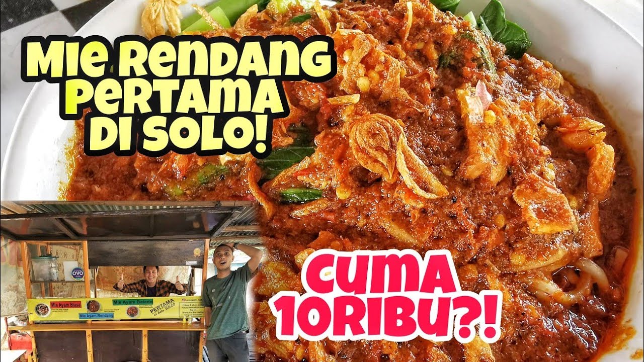 10 Ribu Dapet Mie Ayam Rendang Pertama Di Solo Youtube
