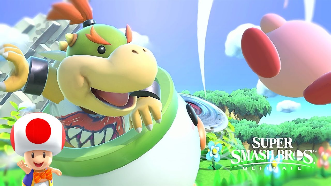 Super Smash Bros Ultimate Bowser Jr vs Kirby at Mushroom Kingdom U CPU ...
