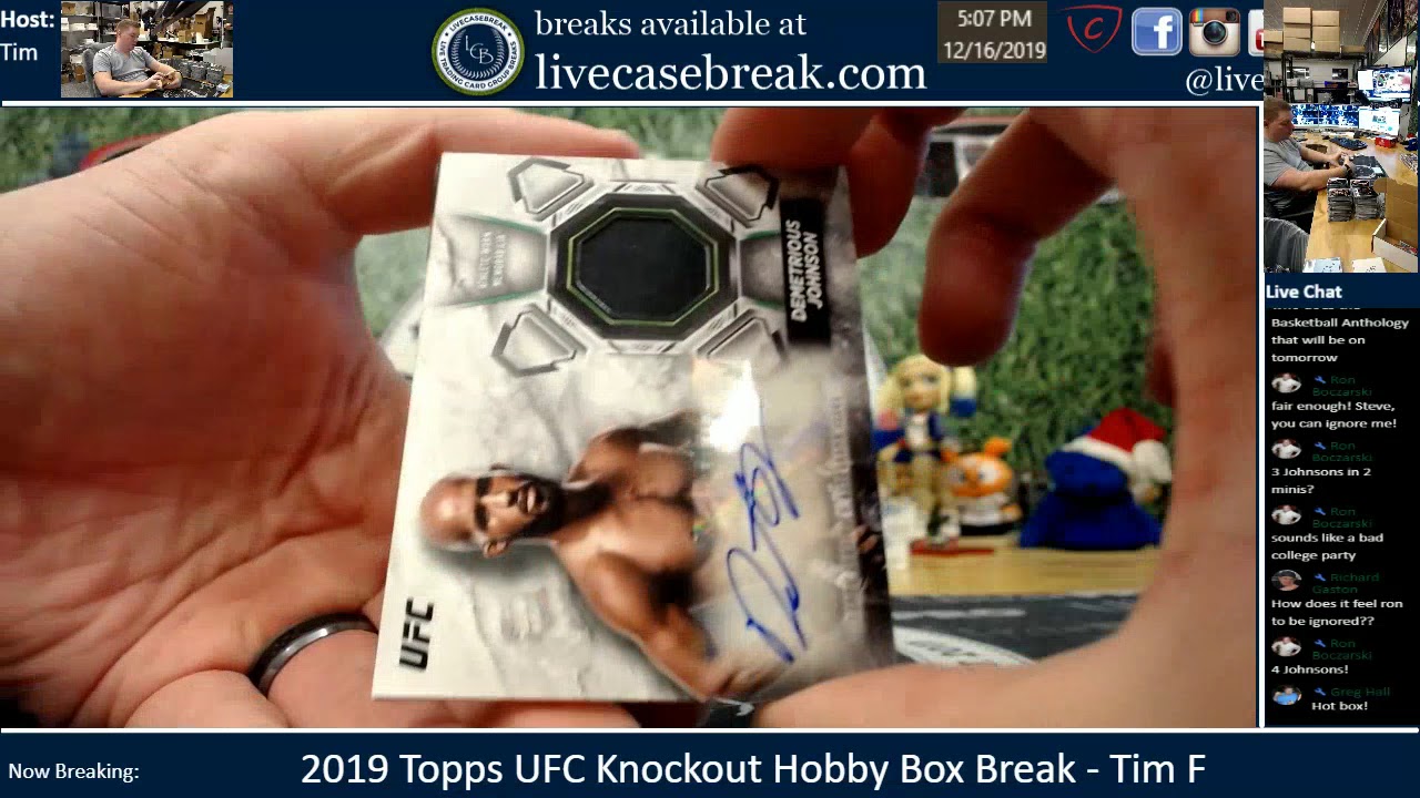 2018 Topps UFC Knockout Hobby Box Live Break Tim F - YouTube