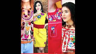 Most Fashionable and Attractive Mexican Embroidery Dresses 2022-22