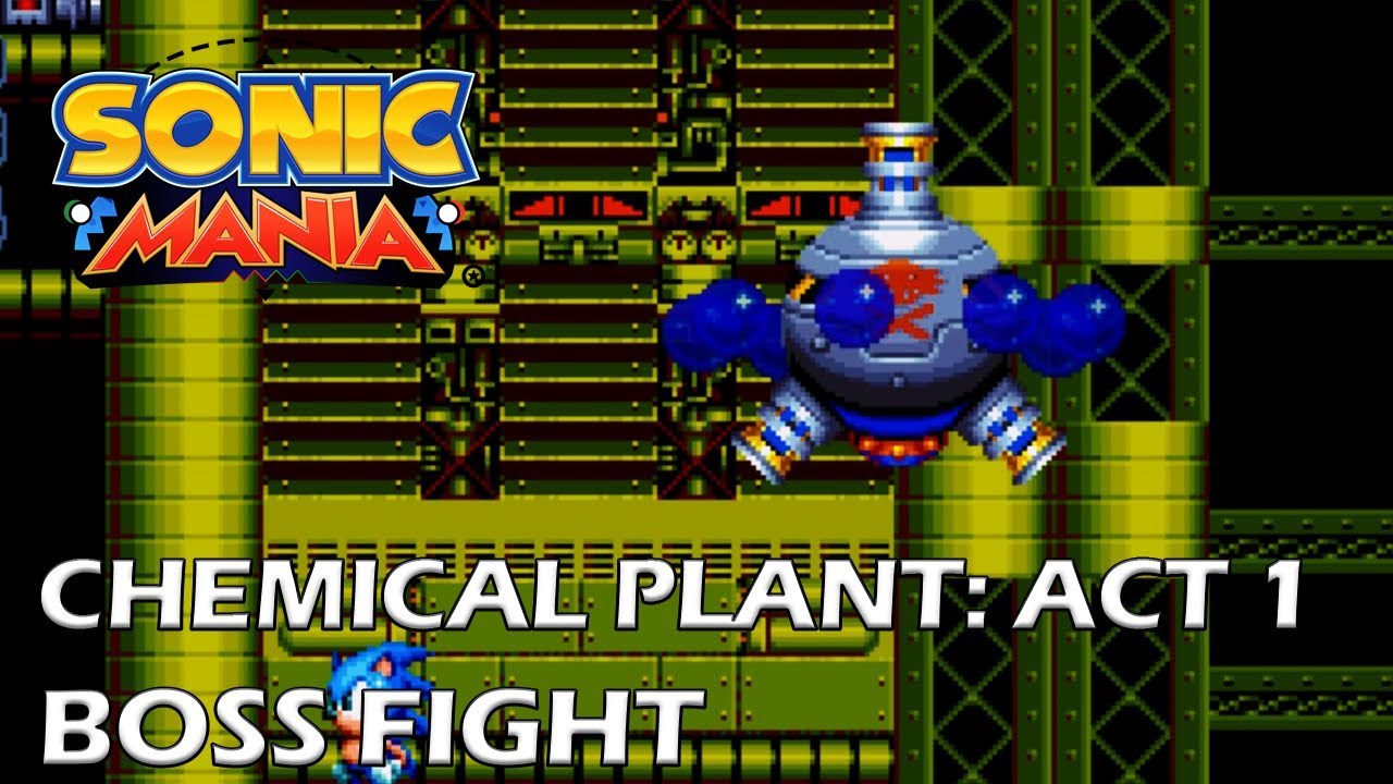 Sonic Mania Chemical Plant Zone Act 1 Boss Fight YouTube