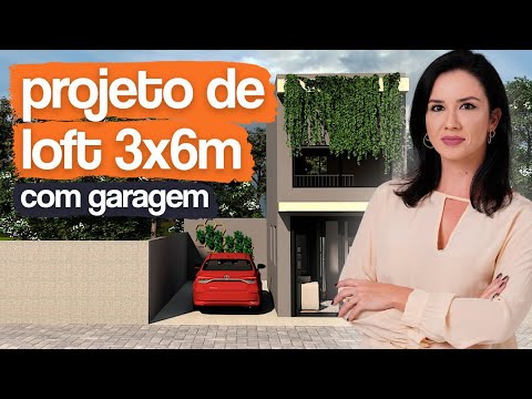 PROJETO DE LOFT 3X6M / KITNET ESTILO LOFT / MINI LOFT MODERNO COM ...