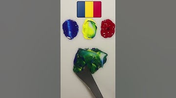 Surprising color What color do mixed flags make? ArtFun #asmrsounds  #paint #satisfying #asmr #art
