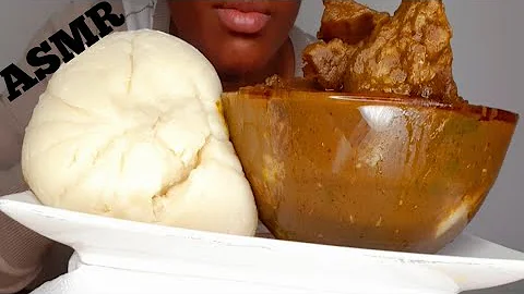 ASMR FUFU MUKBANG/AFRICAN FOOD WITH BANGA SOUP MUKBANG #mukbang #africanfood #bangasoup #fufu #italy