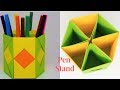 How to make pen holder  how to make pen stand  hexagonal penpencil holder  nelufa crafts 