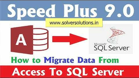 How To Convert Access Database To SQL Server only