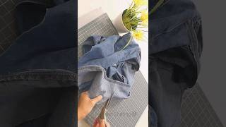 Useful Sewing Idea Out of Old Jeans #shorts #upcycle #craft Bag Cutting and Stitching