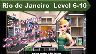 【Airplane Chefs】 Rio de Janeiro : LEVEL 6-10 (Upgrades/Cost)