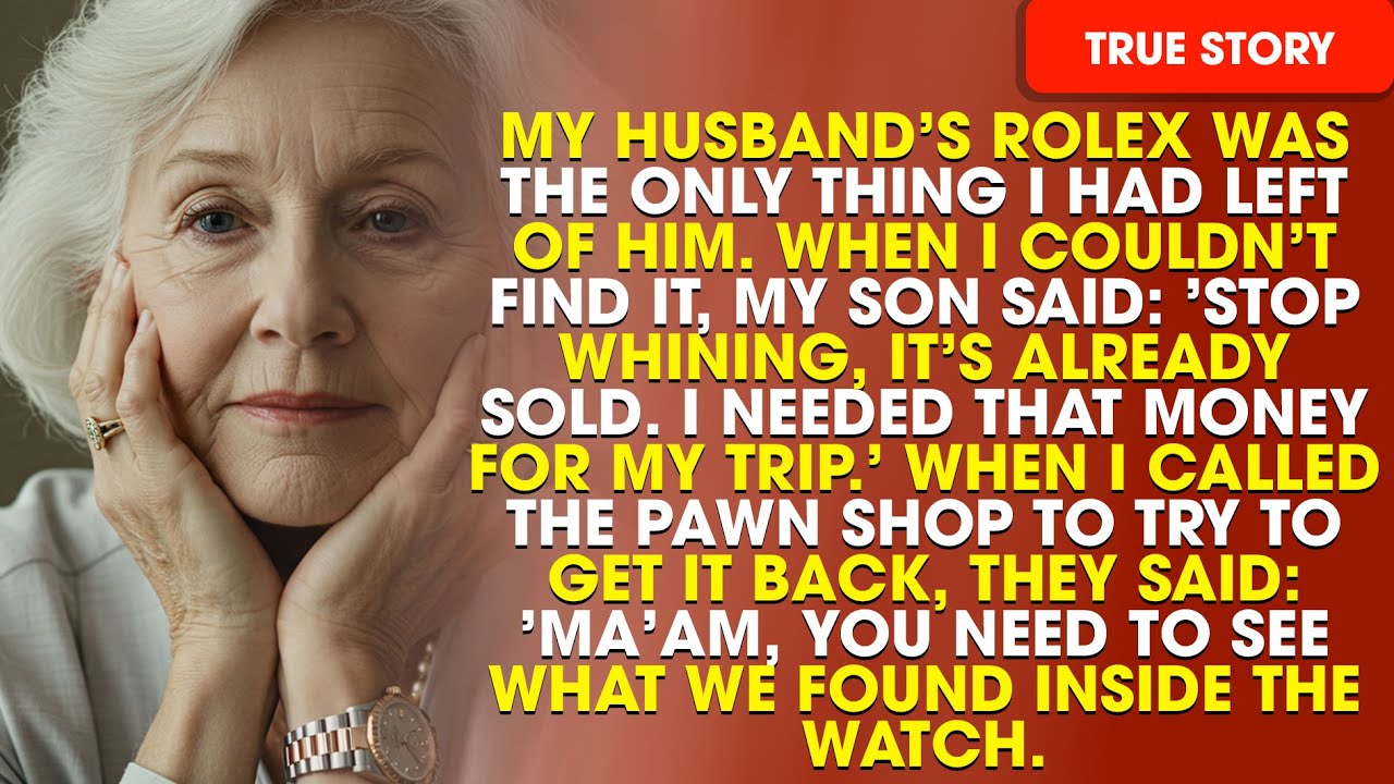 They Sold My Late Husband’s Rolex for a Vacation — But the Pawn Shop Owner EXPOSED Everything!