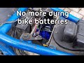 Capacitors replace battery in historic SUZUKI DR600 travel bike|No more dying battery after winter