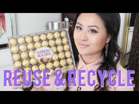 DIY Jewelry & Makeup Storage with Ferrero Rocher Containers