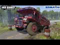 Spintires: MudRunner - KOMATSU Giant Mining Dump Truck Driving Through Road Collapse