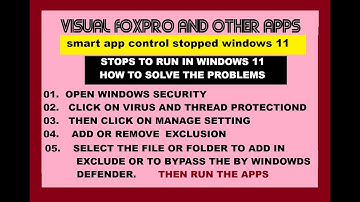 VISUAL FOXPRO AND OTHER APPS NOT RUNNING IN WINDOWS 11