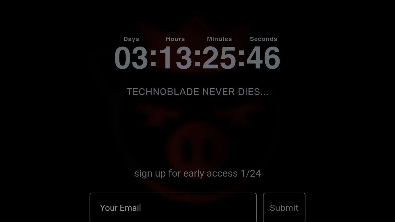 Timer in technoblade website youtube
