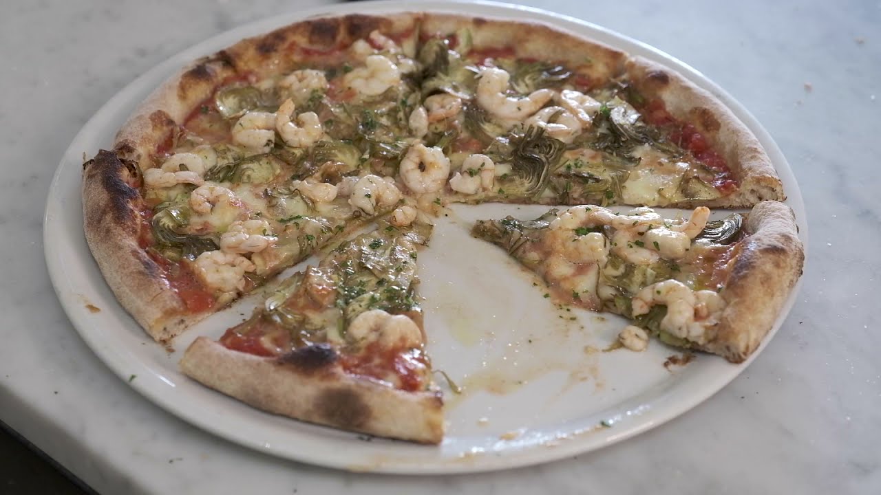 Come si fa la Pizza gamberi e carciofi. La Speciale di Gil.