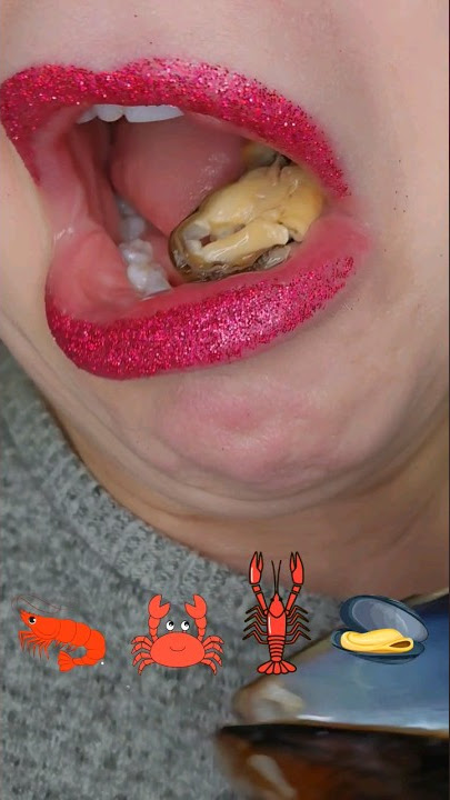 THE END 😭 ASMR Rating Seafood Emoji Food Challenge #seafood #asmreating #asmrsounds