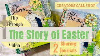 Easter Journal Flip Through | The Story of  Easter - 2 Faith Journals for Spring (SOLD-Thank You!)
