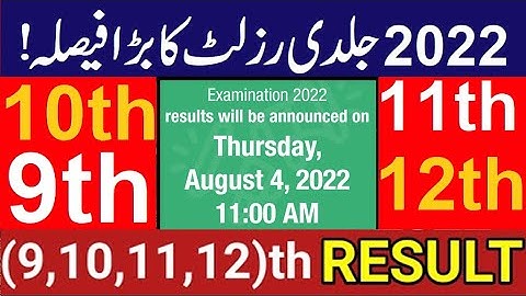 result 10th class 2022, result 9th class 2022 , result 11th class 2022, result 12th class 2022