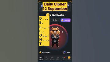 12 September Daily Cipher Today//Daily cipher hamster kombat today//#shorts