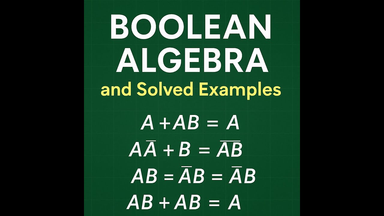 Day-3 Boolean Algebra and Solved Examples in DDF - YouTube