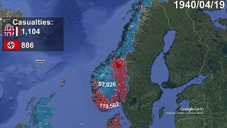 Invasion of Norway in 1 minute using Google Earth