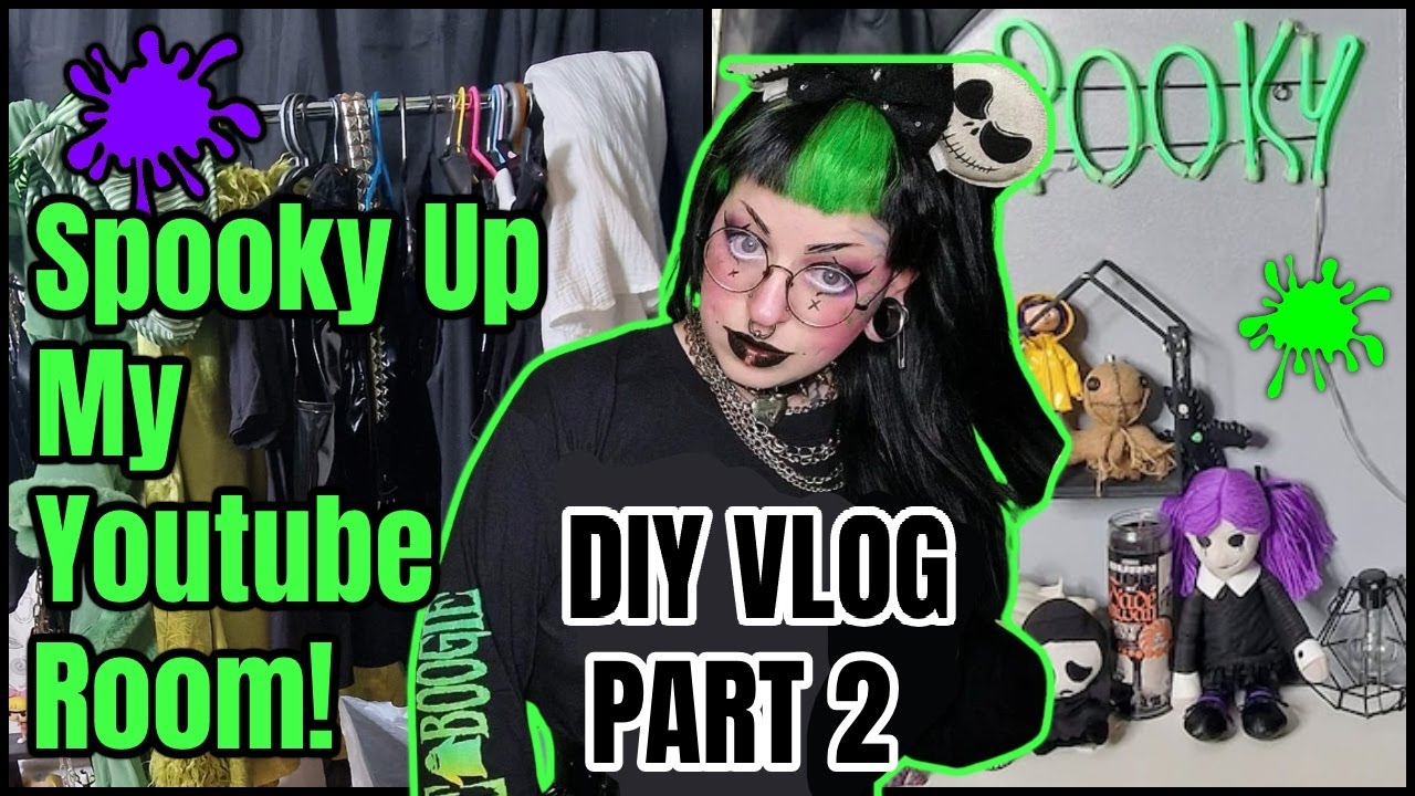 Spooky Up My Youtube Room Part 2 // Emily Boo
