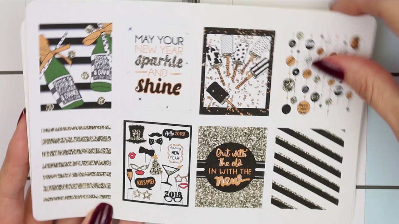 Plan with me New Years eve kit / mock spread / double spread