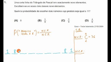 Exercício de Probabilidades, Lei de aplace, Triângulo de Pascal