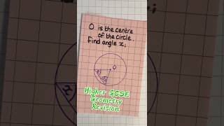 GCSE Geometry revision flashcard. Circle theorem.
