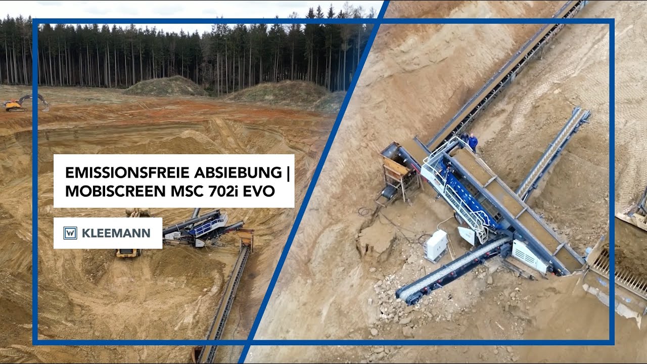 Siebanlage MOBISCREEN MSC 702i EVO mit Dual Power beim Absieben von Quarzsand