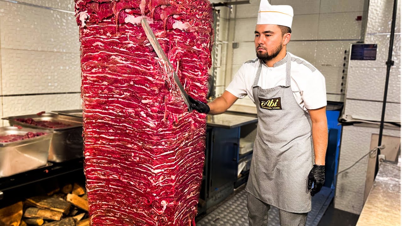 Hundreds of kilos of meat is used in this Shawarma centre l Abi Doner