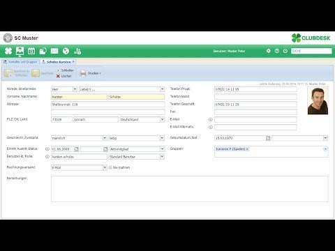 ClubDesk Vereinssoftware - Mitglieder verwalten