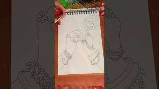 Download Lagu Sri Krishna and Radharani hand drawing🙏🙏 Radhe Krishna🙏 Please wait for next part🙏 #ytshorts #art MP3