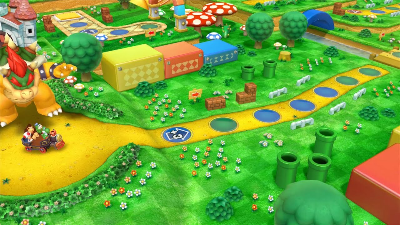 Mario Party 10 Bowser Party #397 Yoshi, Spike, Donkey Kong, Toad Mushroom Park Master Difficulty