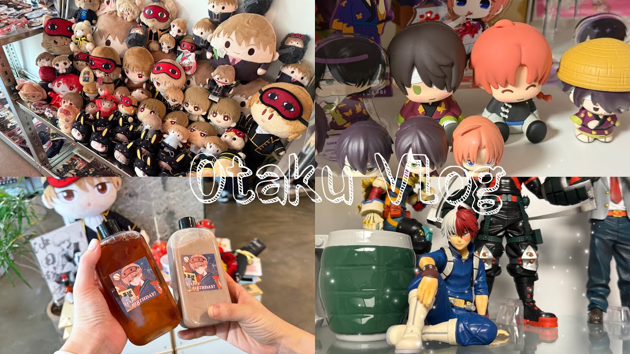 [오타쿠 브이로그] 우당탕탕 홍대 덕질 브이로그(˶' ꒳ '˶)/ 덕생 첫 생카 방문! / 소고 생일카페 / 은혼 • 사카데이 • 세가쿠지