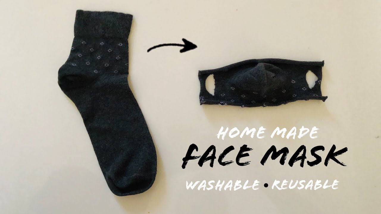 How to Make Face Mask with Socks No Sewing Required Reusable