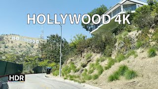 Hollywood 4K HDR  Hollywood Hills & Sign  Scenic Drive