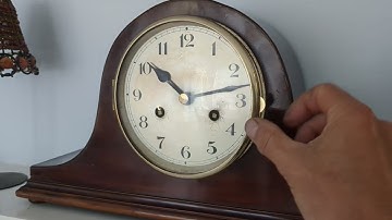 Vintage Mantel Clock after Professional Conversion to Quartz. Fake Winders add Originality