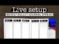 🔴 LIVE: WEEKLY BULLET JOURNAL SETUP 💜 Bullet journal weekly spread | A month of planning | Day 17