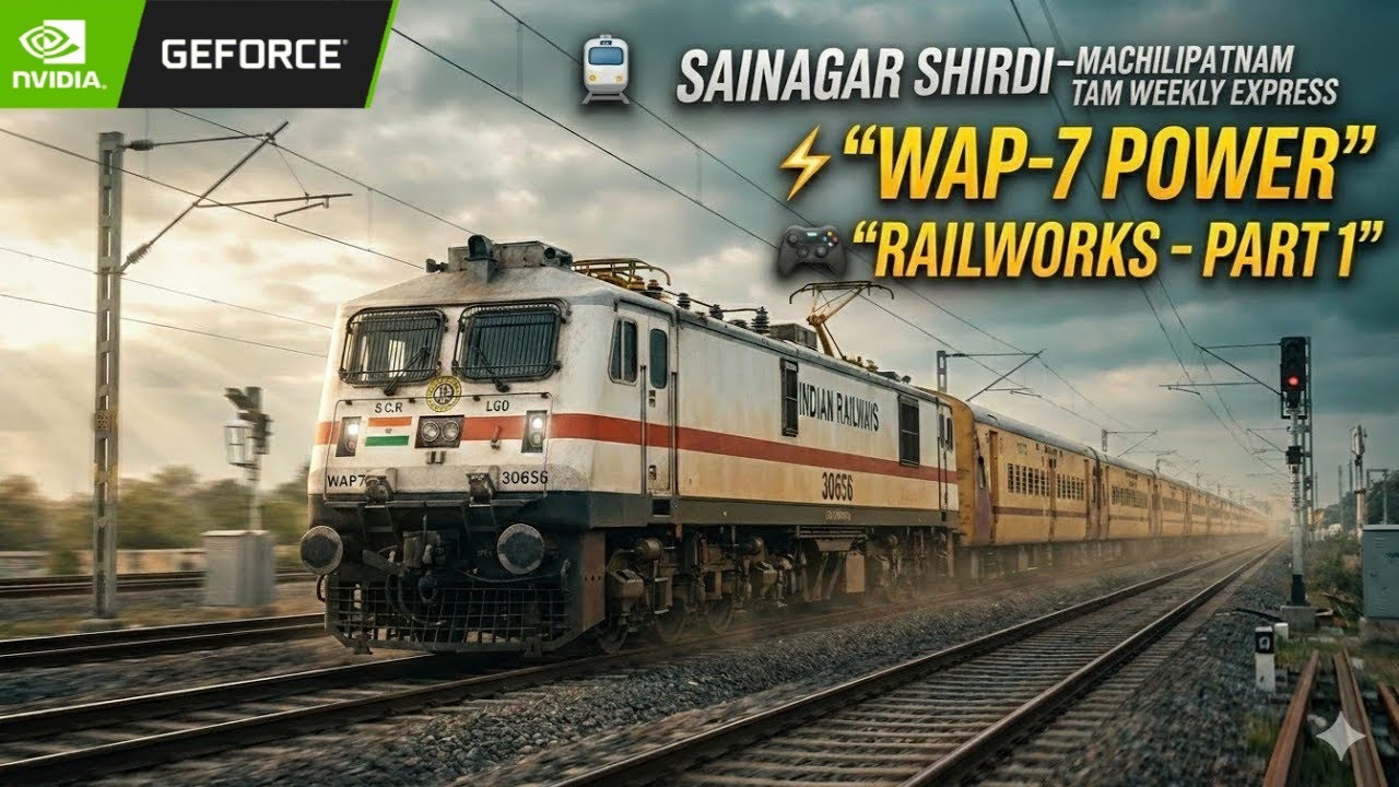 17207 Sainagar Shirdi–Machilipatnam Weekly Express 🚆 | WAP-7 Power | RailWorks Gameplay Part 1
