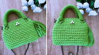How To Crochet A Gorgeous Bag With T-shirt Yarn